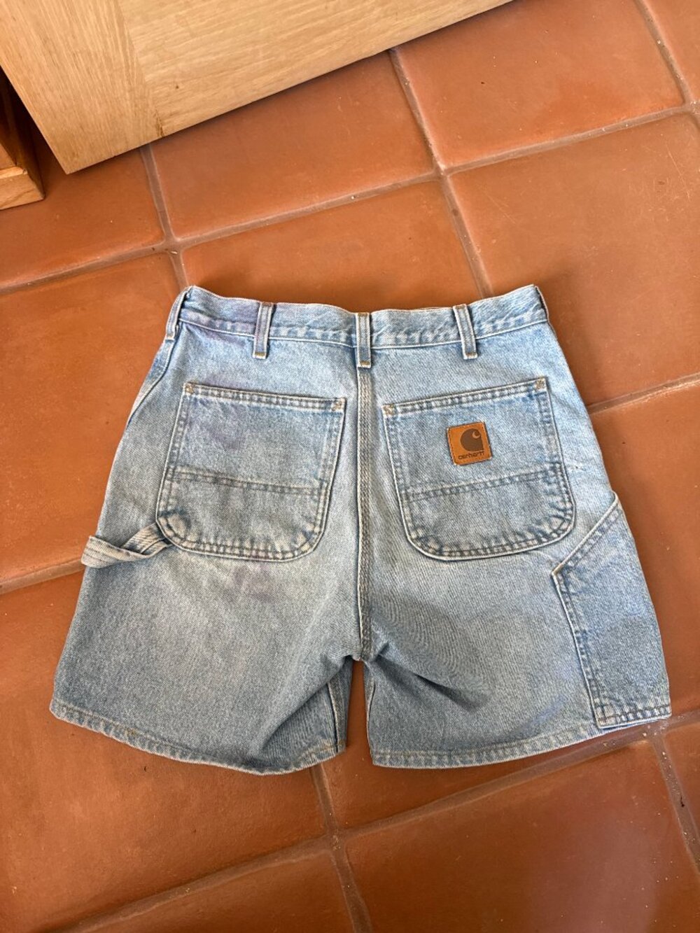 Vintage Carhartt Light Wash Denim Carpenter Shorts